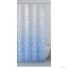 GEDY - FRAMMENTI - Textil zuhanyfüggöny függönykarikával - 240x200 cm - Szövet - Kék kiskockás