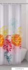 GEDY - FRENESIA - Textil zuhanyfüggöny függönykarikával - 180x200 cm - Szövet - Virág mintás