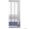 GEDY - JEANS - Textil zuhanyfüggöny függönykarikával - 120x200 cm - Szövet - Többszínű, farmer hatású