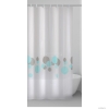 GEDY - CIRCLES - PVC zuhanyfüggöny függönykarikával - 120x200 cm - Vinyl - Fehér, kék kör mintás