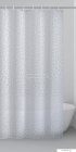 GEDY - JUNGLE - PVC zuhanyfüggöny függönykarikával - 120x200 cm - Vinyl - Fehér leopárd mintás