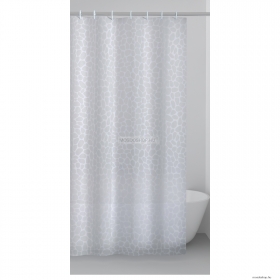 GEDY - JUNGLE - PVC zuhanyfüggöny függönykarikával - 180x200 cm - Vinyl - Fehér leopárd mintás