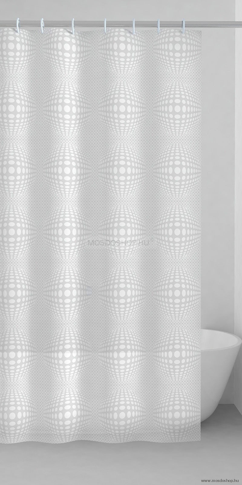 GEDY LENS PVC zuhanyfüggöny függönykarikával 200x120 Vinyl