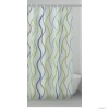 GEDY - LIANE - PVC zuhanyfüggöny függönykarikával - 180x200 cm - Vinyl - Többszínű, hullám mintás