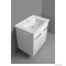 AQUALINE - POLY - Mosdószekrény, fürdőszoba mosdó bútor 74,6x66cm - Dupla nyílóajtós - Kerámia mosdóval (ZENO)-70 cm