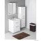 AQUALINE - POLY - Mosdószekrény, fürdőszoba mosdó bútor 74,6x56cm - 2 fiókos - Kerámia mosdóval (ZENO)-60 cm