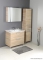 AQUALINE - VEGA - Mosdószekrény, fürdőszoba mosdó bútor 72x57,5cm - Fiókos - Sonoma tölgy - Kerámia mosdóval (ZUNO)-75 cm