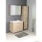 AQUALINE - VEGA - Mosdószekrény, fürdőszoba mosdó bútor 82x67,5cm - Fiókos - Sonoma tölgy - Kerámia mosdóval (ZUNO)-85 cm