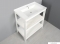 AQUALINE - ETIDE - Mosdószekrény, polcos fürdőszoba mosdó bútor 86x71,5cm - Kerámia mosdóval (ZUNO)-75 cm - Fehér