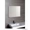 AQUALINE - VEGA - Fürdőszobai tükrös pipereszekrény, dupla ajtóval, 80x70 cm - Selyemfényű fehér MDF