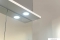 AQUALINE - KAWA - Fürdőszobai LED-es tükrös pipereszekrény, 60x70cm, dupla ajtóval  - Selyemfényű fehér MDF