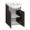 AQUALINE - ZOJA - Mosdószekrény, fürdőszoba mosdó bútor 74x41cm - Mali wenge - Nyílóajtós - Kerámia mosdóval (ZERO)-45,5 cm