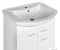 AQUALINE - ZOJA - Mosdószekrény, fürdőszoba bútor 74x61,5cm - Ajtós és fiókos - Fehér - Kerámia mosdóval (ZERO)-65 cm