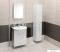 AQUALINE - ZOJA - Mosdószekrény, fürdőszoba bútor 74x61,5cm - Ajtós és fiókos - Fehér - Kerámia mosdóval (ZERO)-65 cm