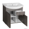 AQUALINE - ZOJA - Mosdószekrény, fürdőszoba mosdó bútor 74x71,5cm - Mali wenge - Kerámia mosdóval (ZERO)-75 cm