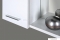 AQUALINE - ZOJA - Tükrös fürdőszobai szekrény, pipere szekrény LED világítással 60x60cm - Balos - Magasfényű fehér