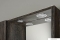 AQUALINE - ZOJA - Tükrös fürdőszobai szekrény, pipere szekrény LED világítással 60x60cm - Bal oldalán szekrénnyel - Mali wenge színű