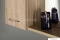 AQUALINE - ZOJA - Tükrös fürdőszobai szekrény, pipere szekrény LED világítással 60x60cm - Bal oldalán szekrénnyel - Sonoma tölgy színű
