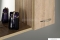 AQUALINE - ZOJA - Tükrös fürdőszobai szekrény, pipere szekrény LED világítással 60x60 cm - Jobb oldalán szekrénnyel - Sonoma tölgy színű
