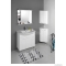 AQUALINE - ZOJA és KERAMIA FRESH - Fürdőszobai fali sarokszekrény, felsőszekrény 76x35 cm - Duplaajtós - Magasfényű fehér