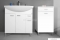 AQUALINE - ZOJA és KERAMIA FRESH - Fürdőszobai szennyestartós szekrény 1 fiókkal - Álló - 78x50 cm - Magasfényű fehér