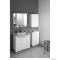 AQUALINE - ZOJA és KERAMIA FRESH - Fürdőszobai szennyestartós szekrény 1 fiókkal - Álló - 78x50 cm - Magasfényű fehér