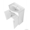 AQUALINE - SIMPLEX ECO - Mosdószekrény, fürdőszoba mosdó bútor 83,5x58,5 cm (selyemfényű fehér) - Kerámia mosdóval (60 cm)