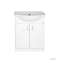 AQUALINE - SIMPLEX ECO - Mosdószekrény, fürdőszoba mosdó bútor 83,5x58,5 cm (selyemfényű fehér) - Kerámia mosdóval (60 cm)