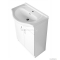 AQUALINE - SIMPLEX ECO - Mosdószekrény, fürdőszoba mosdó bútor 83,5x63 cm (selyemfényű fehér)- Kerámia mosdóval (66 cm)