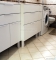 MSL - Állítható bútorláb fürdőszoba bútorokhoz, fehér alumínium, 10x4cm, szögletes