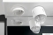 AQUALINE - EKOSET - Fürdőszobai fali tükör világítással (felül) - MDF polccal - 75x60 cm