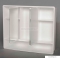 AQUALINE - LYMO - Fürdőszobai tükrös szekrény 58x49 cm - Nyílóajtós - Világítás nélkül - Fehér műanyag