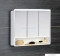 AQUALINE - LYMO - Fürdőszobai tükrös szekrény 58x49 cm - Nyílóajtós - Világítás nélkül - Fehér műanyag