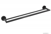 BEMETA - DARK - Dupla törölközőtartó - Falra szerelhető - 60 cm - Matt fekete