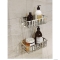 GEDY - TIBERIO - Fürdőszobai rácsos polc zuhanyzóba - 24x12,6 cm - Krómozott műanyag