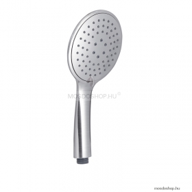 GEDY - TECH - Kézi zuhanyfej - Háromfunkciós - Kerek - Víztakarékos - Szálcsiszolt nikkel felületű ABS