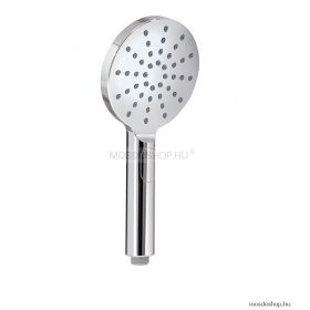 GEDY - TECH - Kézi zuhanyfej - Háromfunkciós - D12 cm - Kerek - Víztakarékos - Krómozott ABS (GYHS10311)