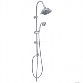 GEDY - LIBERTY 00 - Retro zuhanyszett - Esőztető fejjel, egyfunkciós kézi zuhannyal, állítható tartórúddal - Krómozott (GYSC10600)