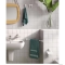 GEDY - VESUVIO - Fürdőszobai dupla fali akasztó - Vákuumos, fúrás nélkül rögzíthető - Fehér műanyag