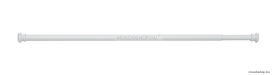 GEDY - Zuhanyfüggöny tartó rúd - Egyenes - Állítható - 89-136,5 cm - Fehér színű alumínium