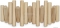 UMBRA - PICKET - Fogas 5 db lehajtható akasztóval - Natúr színű lakkozott tömör fa