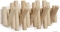 UMBRA - PICKET - Fogas 5 db lehajtható akasztóval - Natúr színű lakkozott tömör fa
