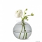 PHILIPPI - GLOBO - Üveg váza variálható nyakszűkítővel - 15cm - Szájjal fújt üveg, krómozott fém