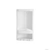GEDY - JUNIOR - Fürdőszobai sarokpolc (tusfürdőtartó) zuhanyzóba - 2 szintes - Fehér műanyag