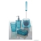 AQUALINE - GLADY - WC kefe tartó - Álló, padlóra helyezhető - Áttetsző türkiz- Műanyag