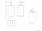 AQUALINE - SEVENTY - Folyékony szappan adagoló - 250ml - Pultra helyezhető - Lila műanyag