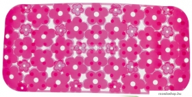 AQUALINE - MARGHERITA - Csúszásgátló fürdőkádba 72x34,5cm - Virágmintás - Fukszia