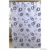 AQUALINE - PVC zuhanyfüggöny függönykarikával 180x180 cm - Téglalap mintás (ZV010)