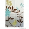 AQUALINE - PVC zuhanyfüggöny függönykarikával 180x180 cm - Virág mintás (ZV012)