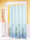 AQUALINE - PVC zuhanyfüggöny függönykarikával 180x200 cm - Tópart mintás (23032)